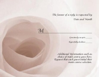 White Rose Reply Cards
