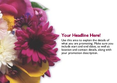 Blooming Big Full Colour Standard Sized Postcards