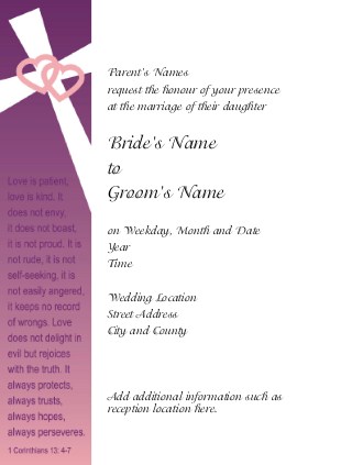 Love's Virtue Wedding Invitations