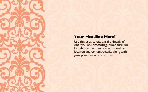 Elegant Coral Lace Full Colour Oversized Postcards