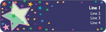 Falling Stars Return Address Labels