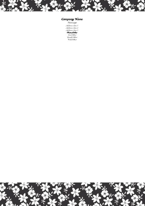 Chic Petals A4 Letterhead