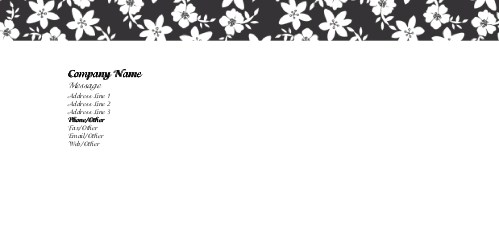 Chic Petals Full Colour Compliment Slips