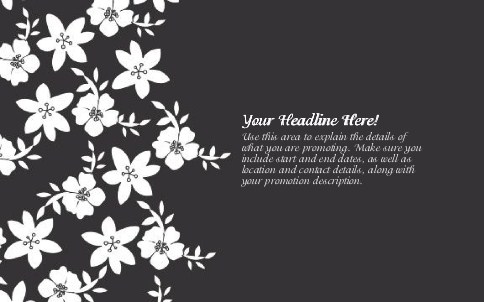 Chic Petals Full Colour Oversized Postcards