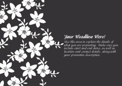 Chic Petals Full Colour Standard Sized Postcards
