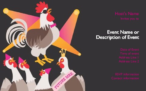 Hen Party Postcard Invitation-Oversized