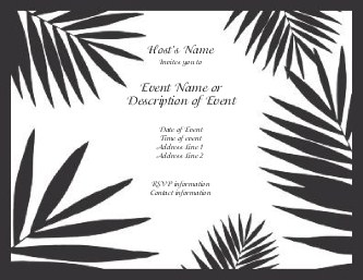 Passion Palms Hen Night Invitations