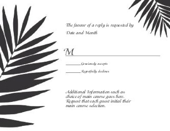 Passion Palms Reply Cards