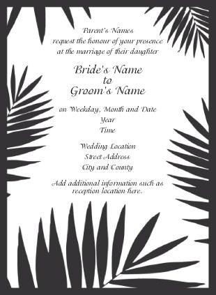 Passion Palms Wedding Invitations