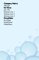 Scrubbing Bubbles Full Colour Magnetic Business Cards