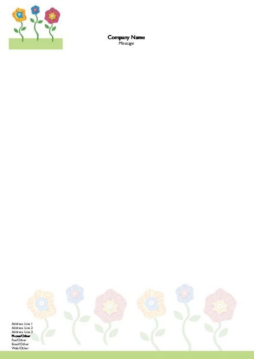 Delightful Trio A4 Letterhead