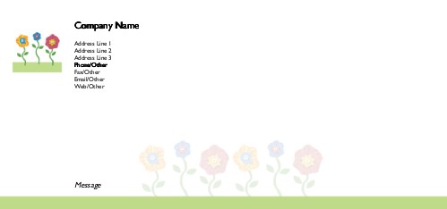 Delightful Trio Full Colour Compliment Slips