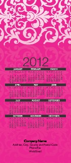 Elegant Pink Lace Slim Calendar Magnets