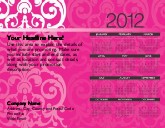 Elegant Pink Lace Large Calendar Magnets