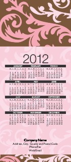 Flirty Chocolate Swirl Slim Calendar Cards