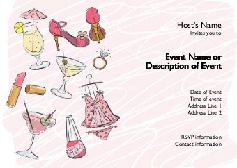 Fun 'n Fancy Postcard Invitation-Standard