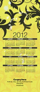 Ornate Edge Slim Calendar Cards