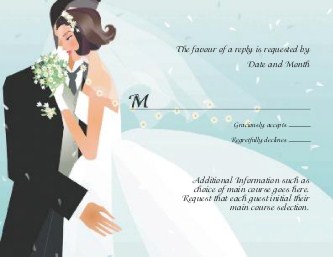 Brunette Bride Reply Cards
