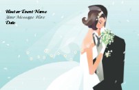 Brunette Bride Save the Date Magnets