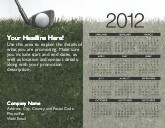 Close-up of Golf Ball and Club Large Calendar Magnets