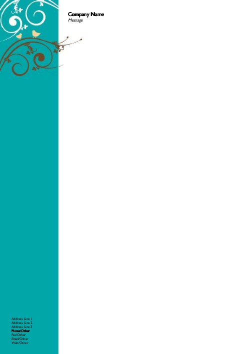 Twittering Birds A4 Letterhead