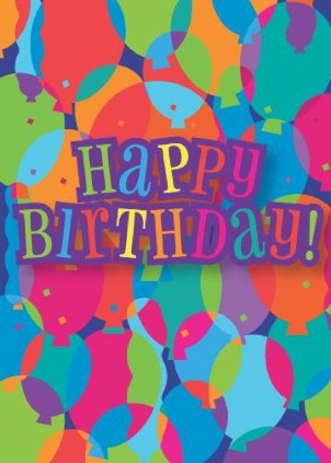 Break out the Balloons Vertical Birthday Cards