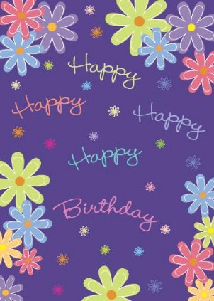 Bursting with Blooms Vertical Birthday Cards