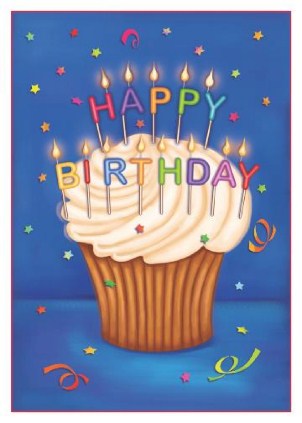 Tasty Cake Vertical Birthday Cards