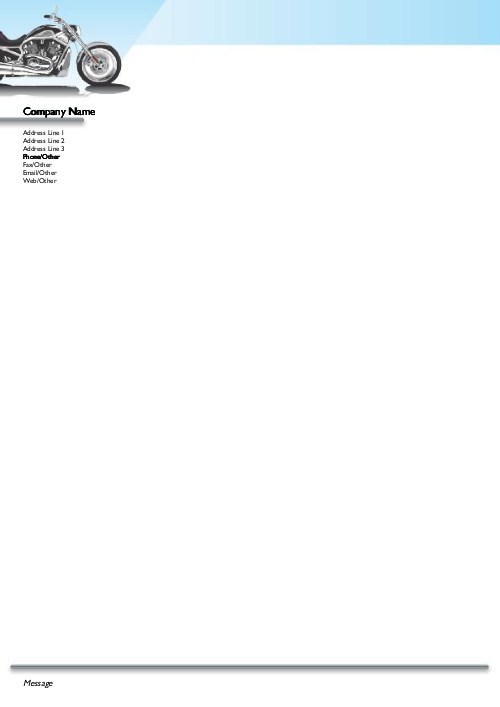 Cool Rider A4 Letterhead