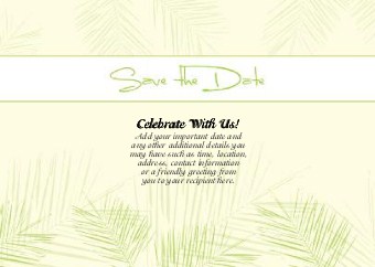 Tropical Vows Standard Sized Save the Date Postcards