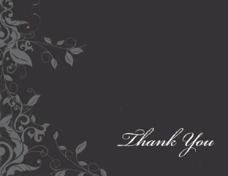 Tuxedo Black Love Wedding Thank You Cards