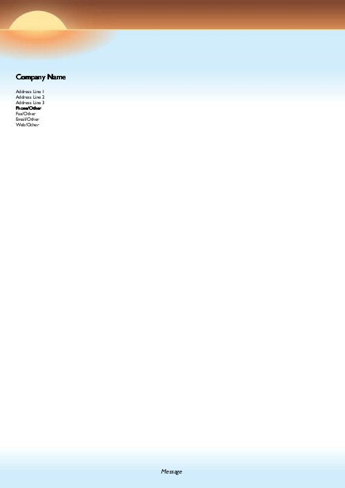 Happy Horizon A4 Letterhead