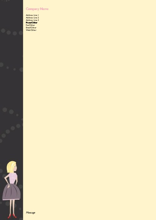 Blonde Ambition A4 Letterhead