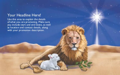 Lamb of Peace Full Colour Oversized Postcards