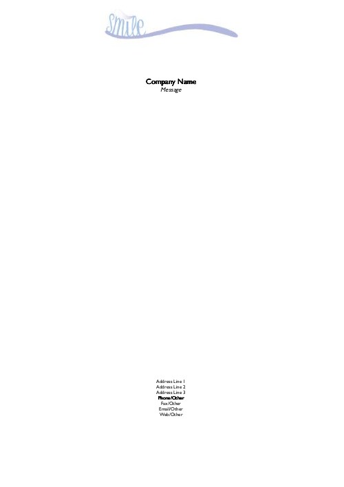 Keep it Clean A4 Letterhead