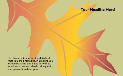 Autumn Burst Full Colour Oversized Postcards