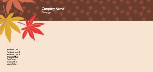Fall Changes Everything Full Colour Compliment Slips