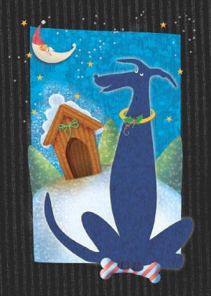 Mooning for Christmas Vertical Christmas Cards