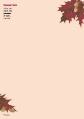 Autumnal Acorns A4 Letterhead