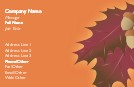 Autumnal Acorns Full Colour Business Cards
