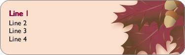 Autumnal Acorns Return Address Labels