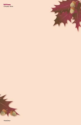 Autumnal Acorns Large Note Pads