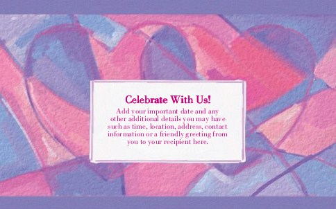 Joined Hearts Oversized Save the Date  Postcards