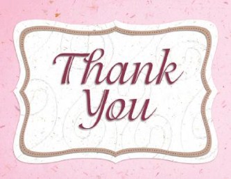 Love's Sweet Blush Wedding Thank You Cards