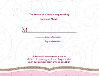 Love's Sweet Blush Reply Cards