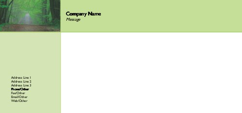 Green Forest Full Colour Compliment Slips