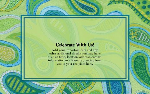 Paisley Poise Oversized Save the Date  Postcards