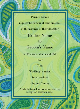 Paisley Poise Wedding Invitations
