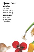 Vegetables Full Colour Magnetic Business Cards