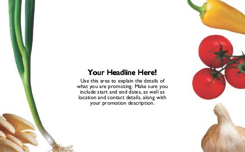 Vegetables Full Colour Oversized Postcards